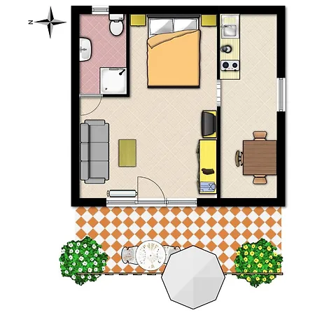 アパート Gemuetliche Fuer 3 Personen By Interhome ザラカロシュ